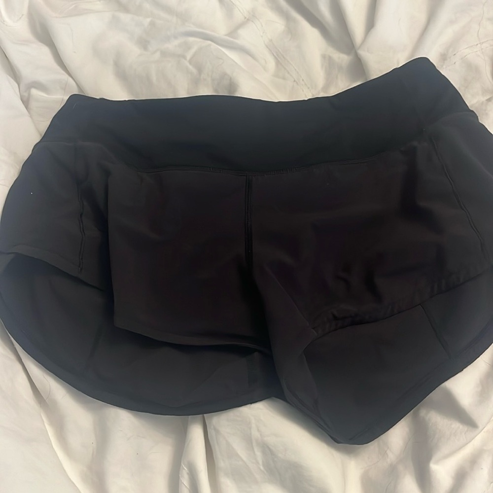 Black lululemon speed up shorts